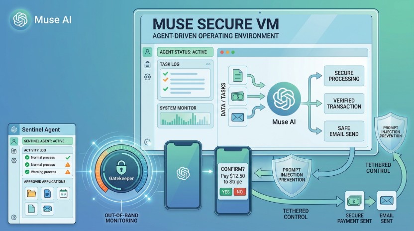 Muse Secure VM สภาพแวดล้อมเสมือน Linux บนคลาวด์ที่แยกเดี่ยวสำหรับผู้ใช้แต่ละราย