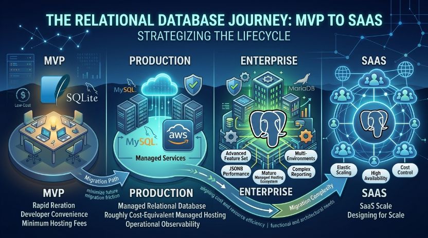 เลือก Database อย่างไรไม่ให้เสียใจ: คู่มือ SQLite, MySQL, MariaDB และ PostgreSQL จาก MVP ถึง SaaS